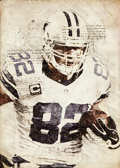 Football Art Dallas Cowboys Player Leighton Vander Esch Leighton Vander Esch  Leightonvanderesch Amer Jigsaw Puzzle by Wrenn Huber - Fine Art America