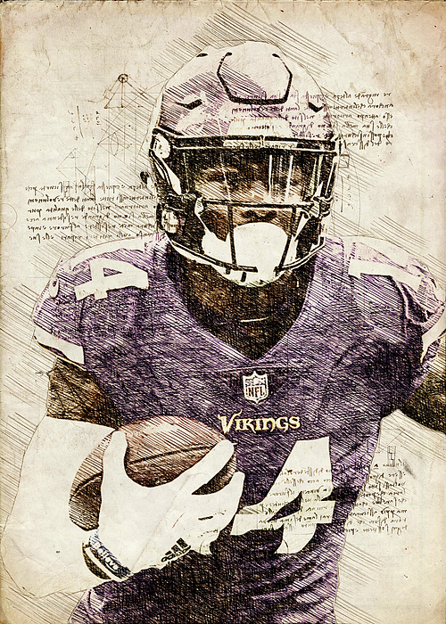 Stefon Diggs Stefon Diggs Stefondiggs Minnesota Vikings Player Buffalo  Bills American Football Greeting Card by Wrenn Huber