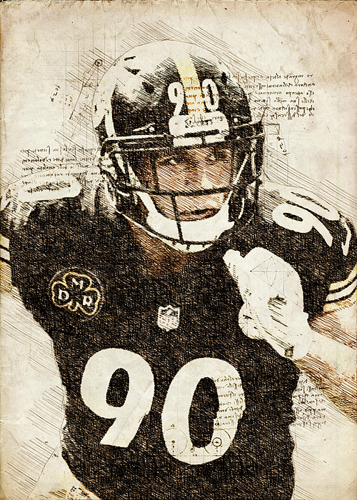 Player TJ Watt TJ Watt T.J. Watt T.J.Watt T.J. Watt T.J Watt Pittsburgh  Steelers Pittsburgh Steelers by Wrenn Huber