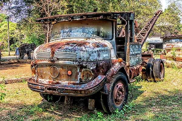 Kevin Hellon - Old Mercedes logging truck, Lampang, Thailand