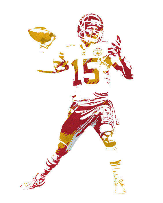 Patrick Mahomes KANSAS CITY CHIEFS WATER COLOR PIXEL ART 10 Kids T-Shirt by  Joe Hamilton - Pixels