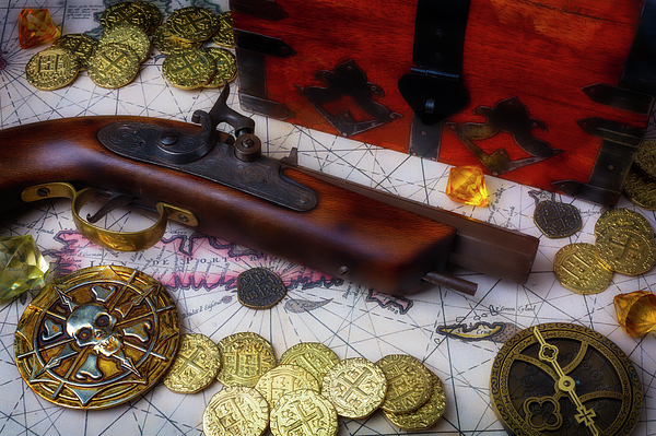 Treasure chest with gold coins Photograph by Garry Gay - Pixels