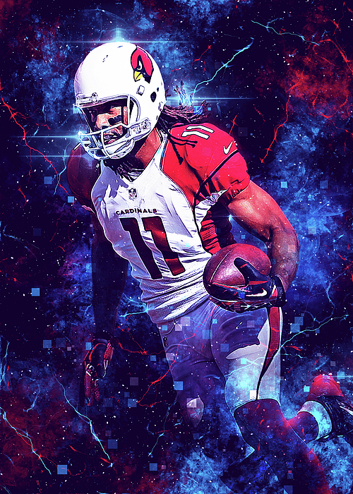 Player Arizona Cardinals Player Larry Fitzgerald Larryfitzgerald Larry  Fitzgerald Larry Darnell Fitz Digital Art by Wrenn Huber - Pixels