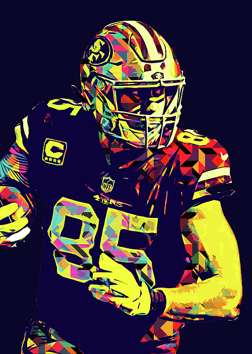 George Kittle Georgekittle George Kittle San Francisco 49Ers Player George  Kittle Georgekriegerkittl Poster by Wrenn Huber - Fine Art America