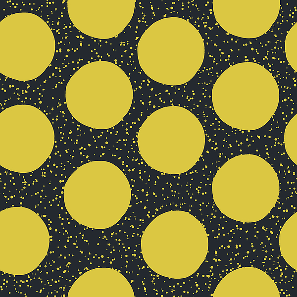 Premium Vector  Yellow seamless polka dots pattern on yellow