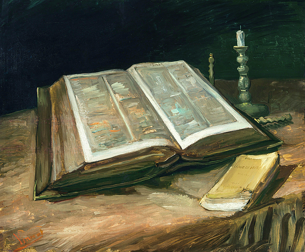 Vincent van Gogh - Still Life with Bible by Vincent van Gogh 1885
