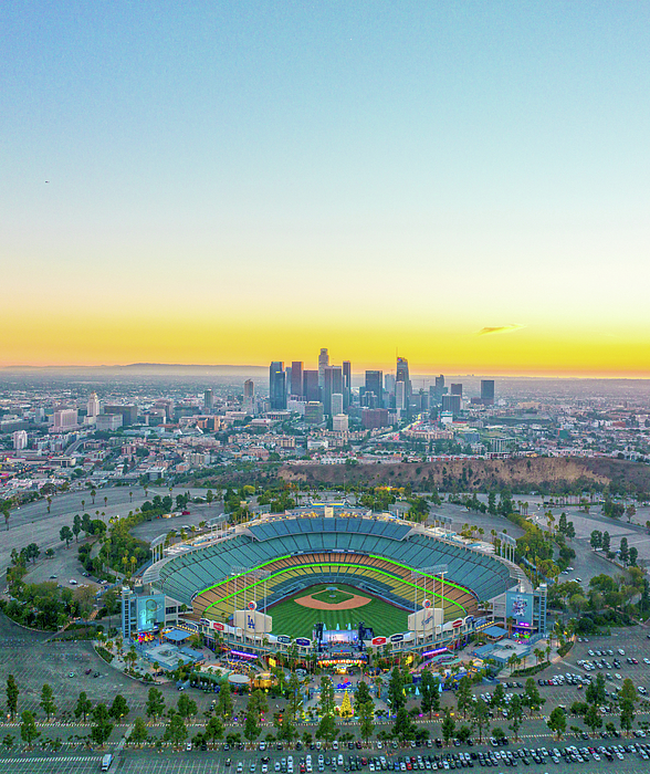 Blue Heaven on Earth aka Dodger Stadium Tote Bag by Josh Fuhrman - Fine Art  America