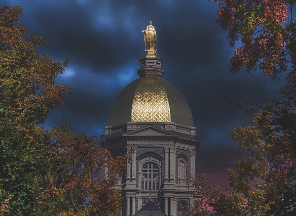 St Mary Atop The Golden Dome Of Notre Dame Jigsaw Puzzle