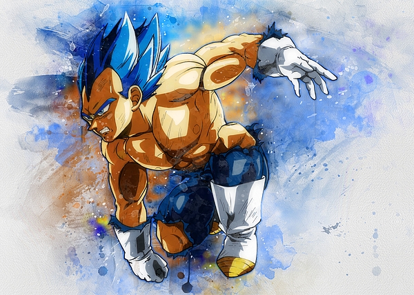 How To Draw Vegeta SSJ Blue Evolution, Step By Step