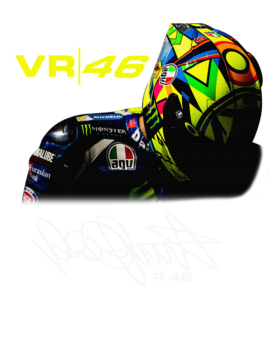 Valentino Rossi VR 46 STICKERS SET THANK YOU VALE,Black,15X11 cm,Unisex