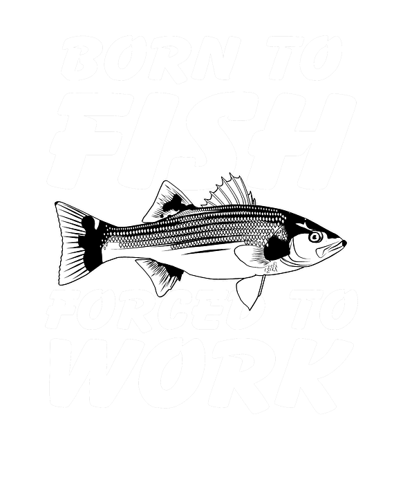 Funny Striped Bass Fishing Freshwater Fish Gift #10 Tote Bag by Lukas Davis  - Fine Art America