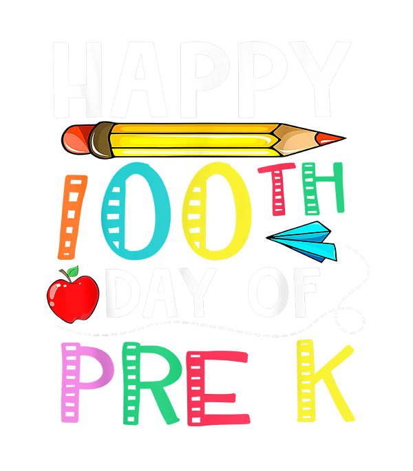 100 Days Of Pre K Happy 100th Day Of School For Kids Sticker by Sunarj  Billy - Pixels