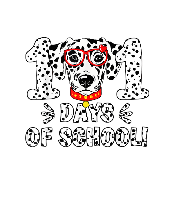 101 Days Of School Dalmatian Dog Teacher 100th Day Of School Greeting 