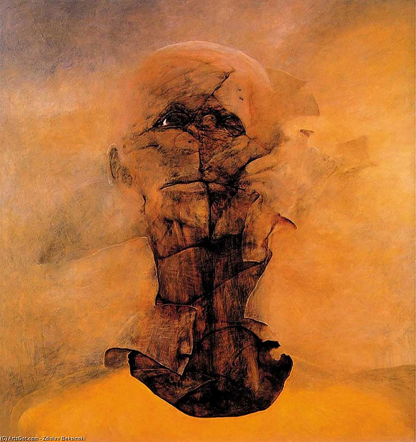 Zdzislaw Beksinski Art Untitled Greeting Card by Zdzislaw Beksinski