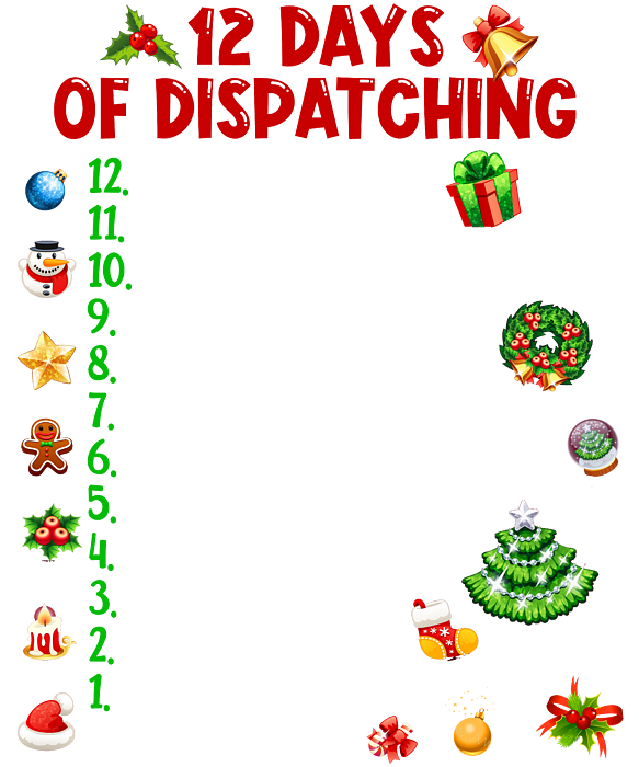 12 Days Of Dispatching Funny Dispatcher Christmas Gift Duvet Cover by Felix  - Pixels