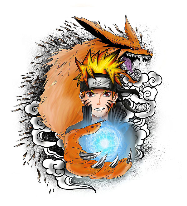 Drawings To Paint & Colour Naruto - Print Design 005