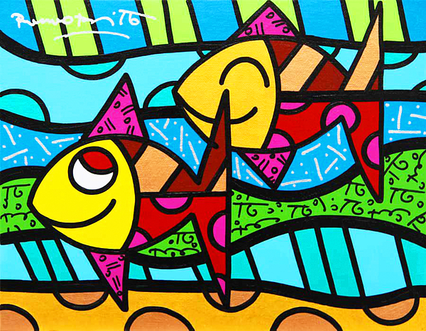 Romero Britto Painting,1963 Brazil #5 Wood Print by Mr Makhloufi - Pixels