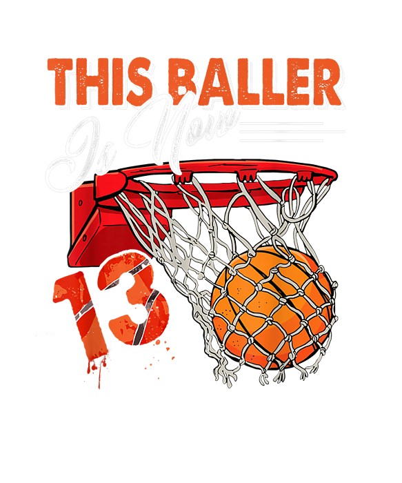 13th Birthday Basketball Tshirt Funny 13 Years Old Kids Gift T