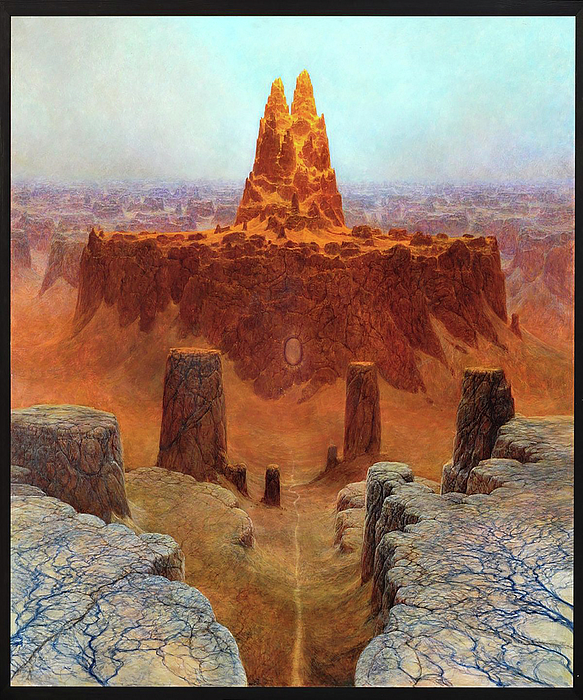 Zdzislaw Beksinski Greeting Card by Issam Lachtioui