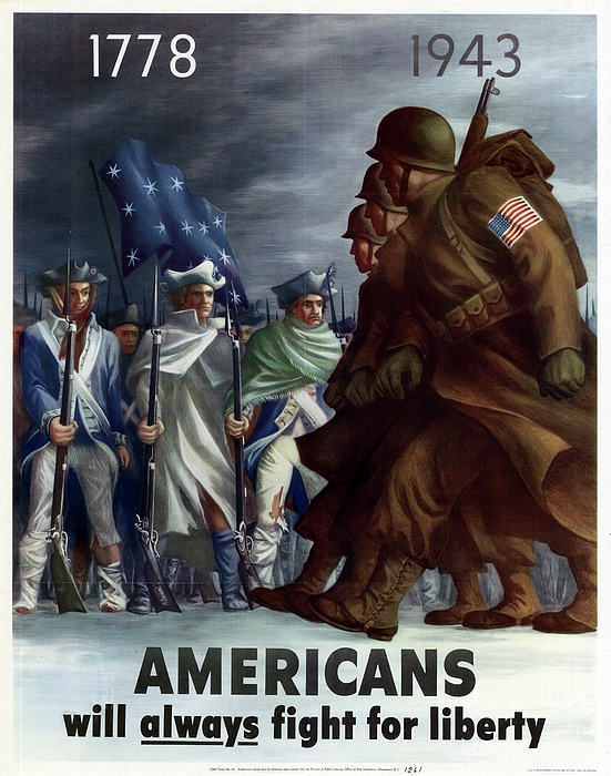 1604722 American WW2 Poster T-Shirt by World History Archive UIG - Pixels