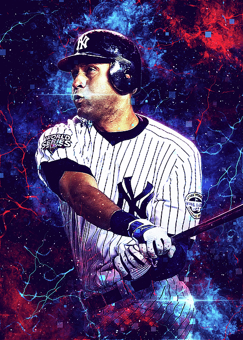 Baseball Derekjeter Derek Jeter Derek Jeter New York Yankees Newyorkyankees  Dereksandersonjeter Dere T-Shirt by Wrenn Huber - Pixels