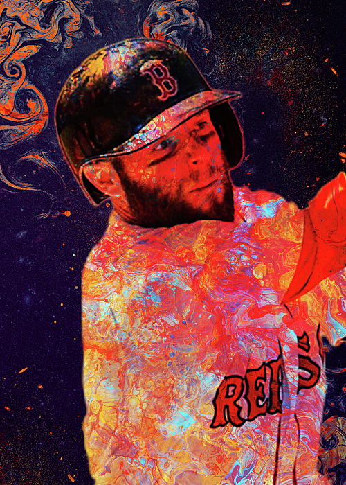 MLB Boston Red Sox Dustin Pedroia Dustinpedroia Dustin Pedroia Boston Red  Sox Bostonredsox Dustinlu Digital Art by Wrenn Huber - Pixels