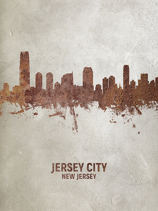 Jersey City New Jersey Skyline Tote Bag