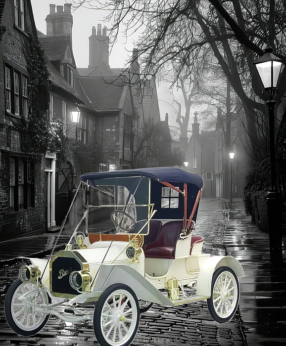 John Straton - 1908 Buick in white 
