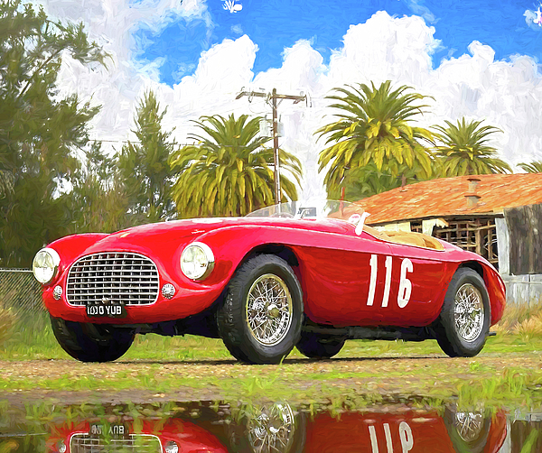 John Straton - 1950 Ferrari  166 mm barchetta Painting