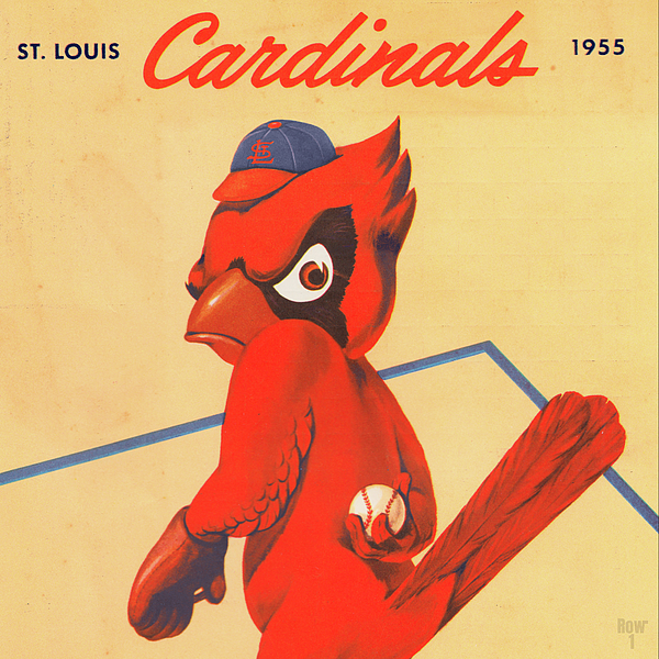1955 St. Louis Cardinals Art Coffee Mug by Row One Brand - Pixels