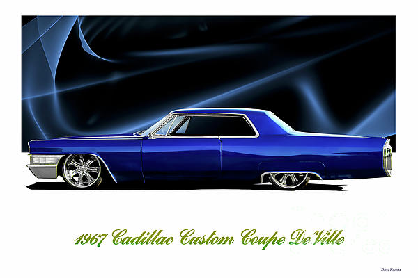 1967 Cadillac Custom Coupe Deville Profile Greeting Card For Sale By Dave Koontz 5097