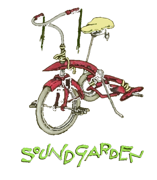 1994 Soundgarden Vintage Superunknown Era Pushead Tricycle Spiral