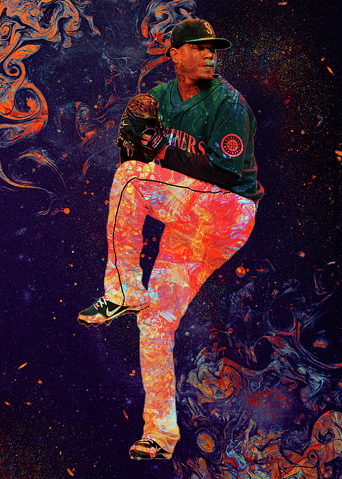 Baseball Felixhernandez Felix Hernandez Felix Hernandezking Felixseattle  Mariners Seattlemarinersatl Art Print by Wrenn Huber - Fine Art America