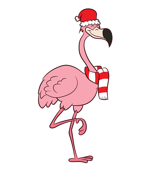 flamingo christmas hat