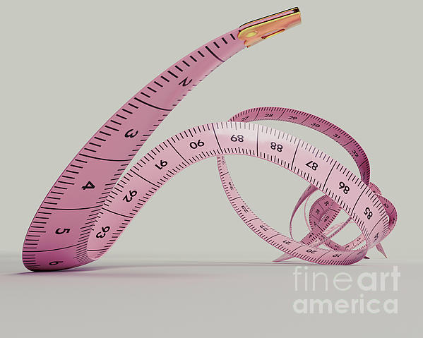 Curled Up Measuring Tape Digital Art by Allan Swart - Fine Art America
