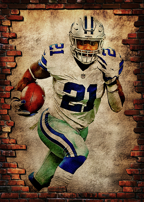 Player Dallas Cowboys Player Ezekiel Elliott Ezekiel Elliott Ezekielelliott  Ezekielelijahelliott Ez by Wrenn Huber