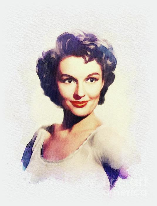 Dianne Foster, Vintage Actress Beach Sheet by John Springfield | Pixels