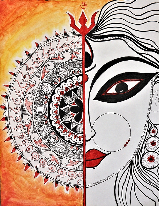 Goddess Durga Face Mandala Art – Kreate