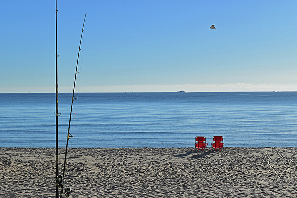 2 Fishing Poles 2 Beach Chairs 1 Day off Priceless Bath Towel