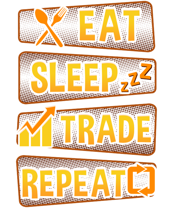 Funny Eat Sleep Trade Repeat Investors by The Perfect Presents