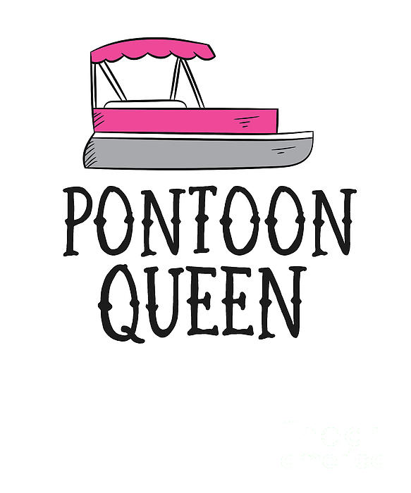 Pontoon Queen Vintage Funny Pontoon Boat Lover Girls Pin