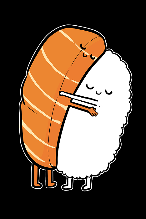 Funny Sushi Hug Anime Ramen Salmon Rice Manga Gift Tank Top by Amango  Design - Pixels