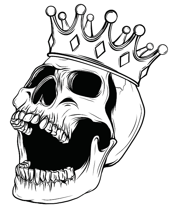 illustration vector skull king crown 4680105 Vector Art at Vecteezy