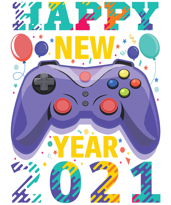 Happy New Year Gaming Gift Design 2021 #2 Digital Art by Matthias Damm -  Fine Art America