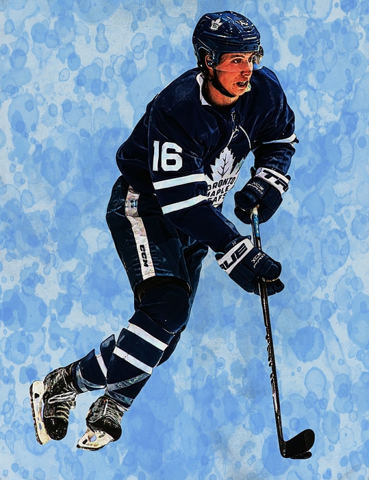 Mitch Marner Toronto Maple Leafs Yoga Mat by Bob Smerecki - Pixels