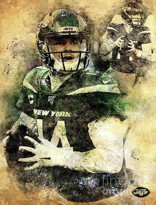 New York Jets,NFL American Football Team,Football Player,Sports Posters for  Sport Fans Coffee Mug by Drawspots Illustrations - Fine Art America