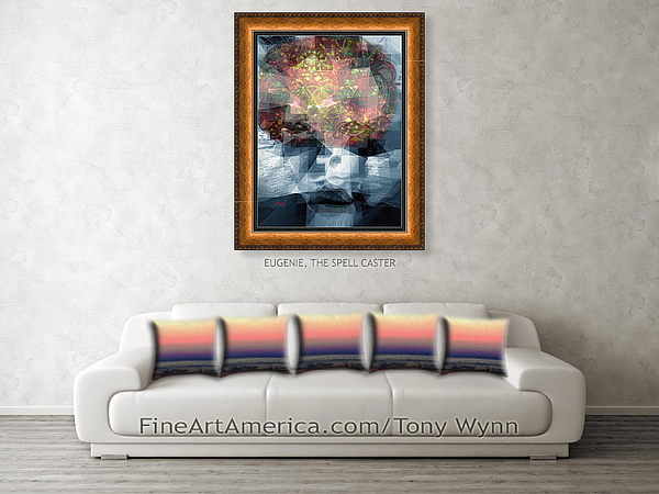 30x40 inches ART PRINT with frame size perpective, visionairess Art Print  by Tony Wynn - Fine Art America