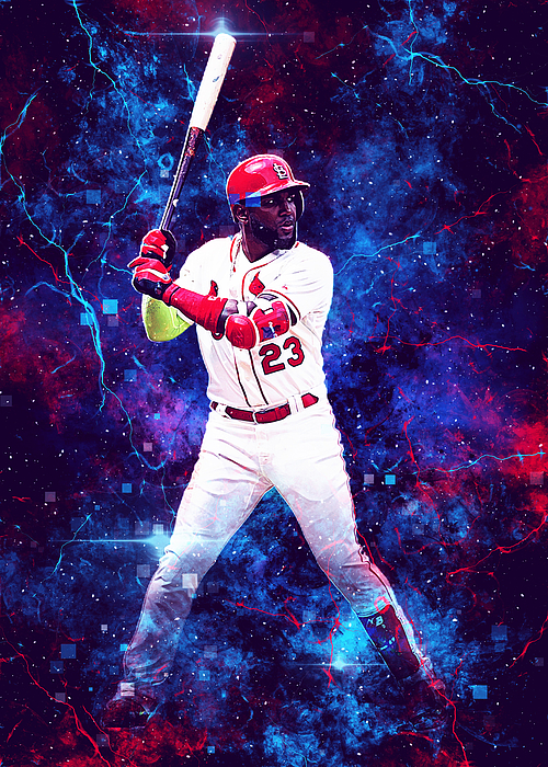 Marcell Ozuna baseball Paper Poster Braves 4