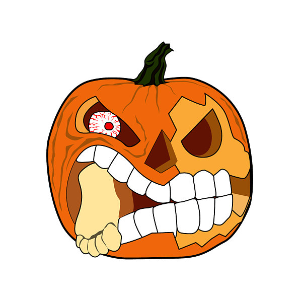 Scary Spooky Jack O Lantern Face PNG