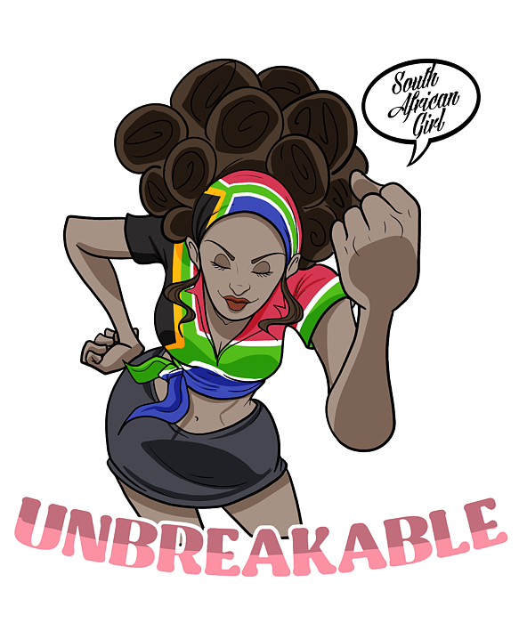 South African Girl Unbreakable I Heritage South Africa Flag Greeting